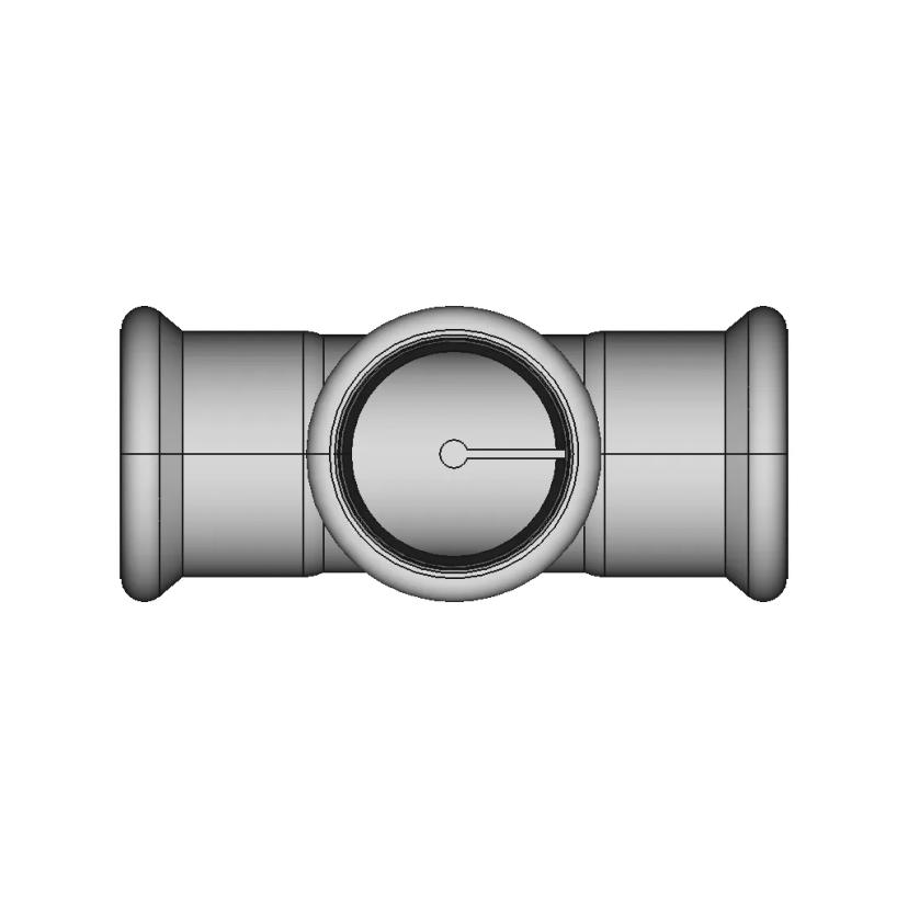 Geberit Equal T-Piece CuNiFe Parametric Model for Plumbing Systems