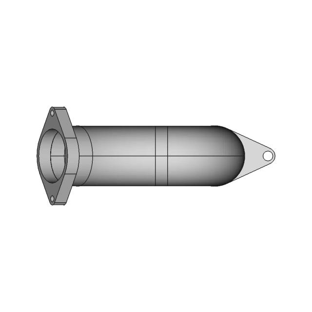 Industrial Pipe Model Featuring Rib Design