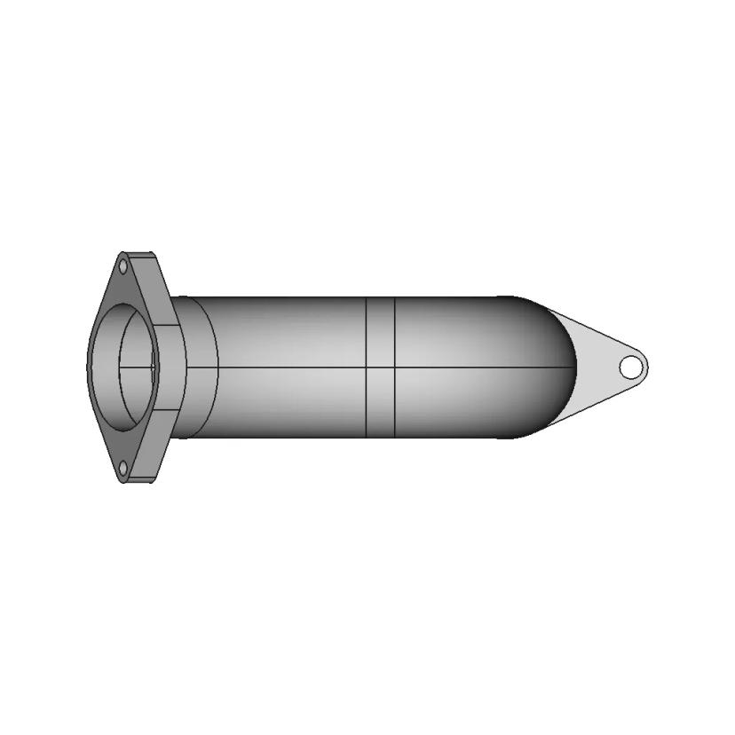 Industrial Pipe Model Featuring Rib Design