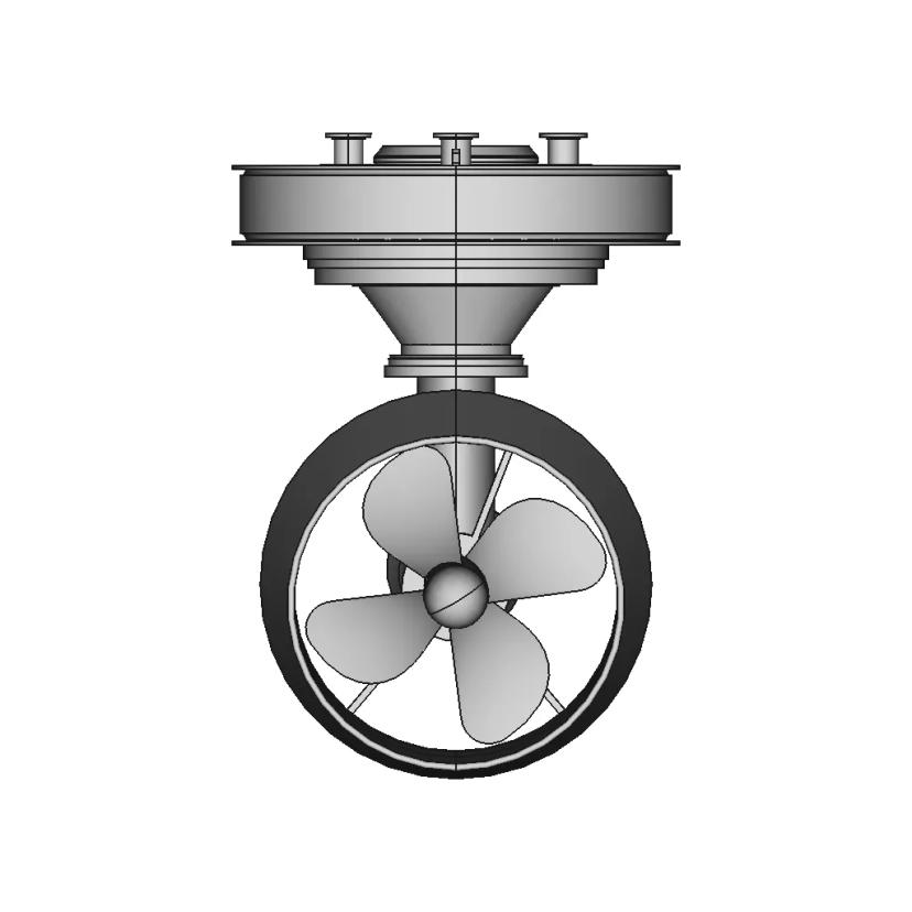 Azipod Propulsion System CAD Model for Engineering Projects