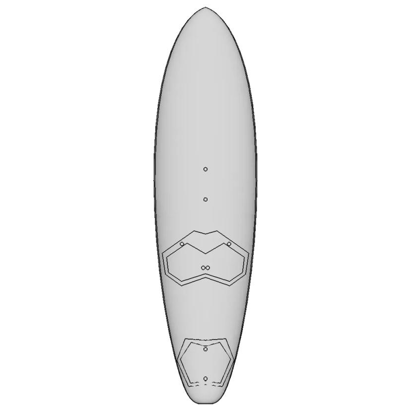 Professional Windsurf Board CAD Model for Engineering and Design