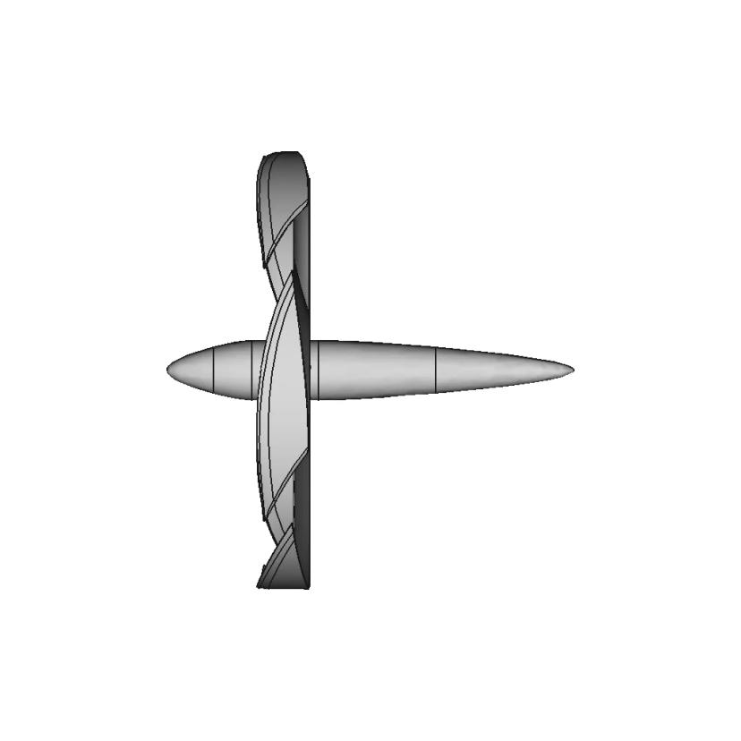 Bent Blade Propeller CAD Model for Engineering Applications
