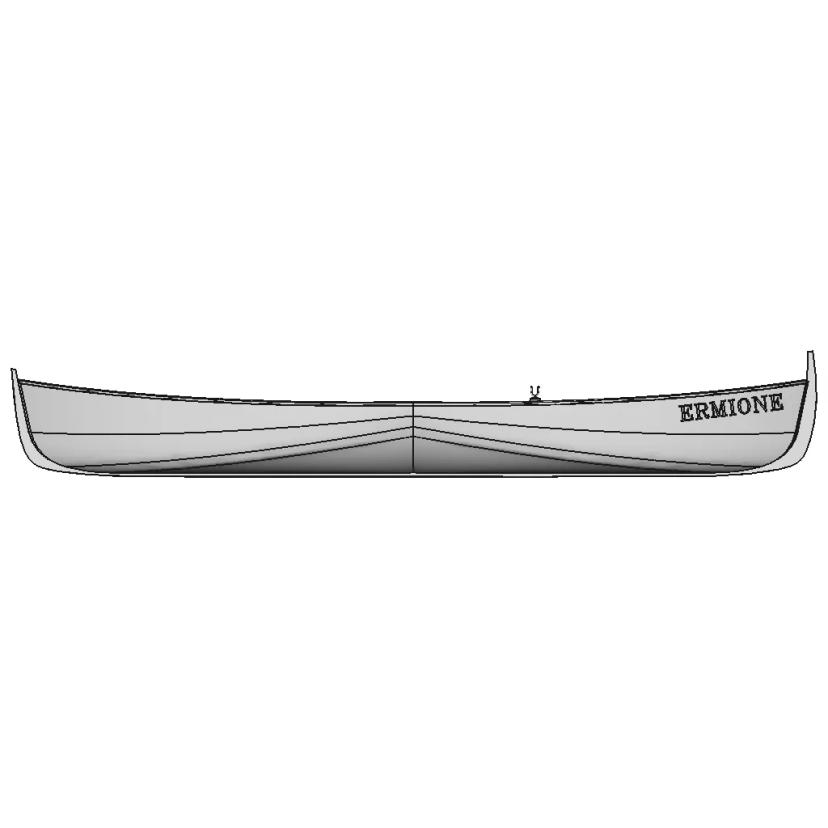 Traditional Wooden Canoe CAD Model