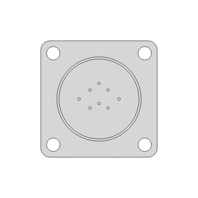 8 Pin Circular Electrical Connector CAD Model for Industrial Applications