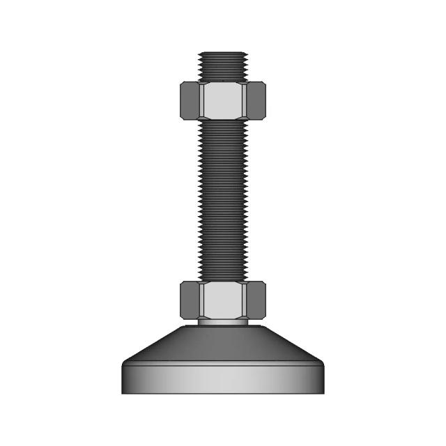 Cast Steel Component with Rubber Feet for Enhanced Stability and Vibration Damping