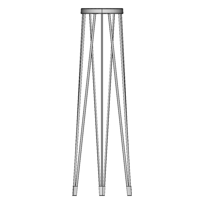Modern 3D-Printed Plant Stand with Wooden Elements