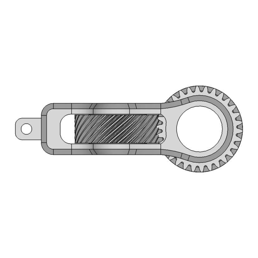 Dual Bevel Gear Fidget Spinner Keychain for Stress Relief