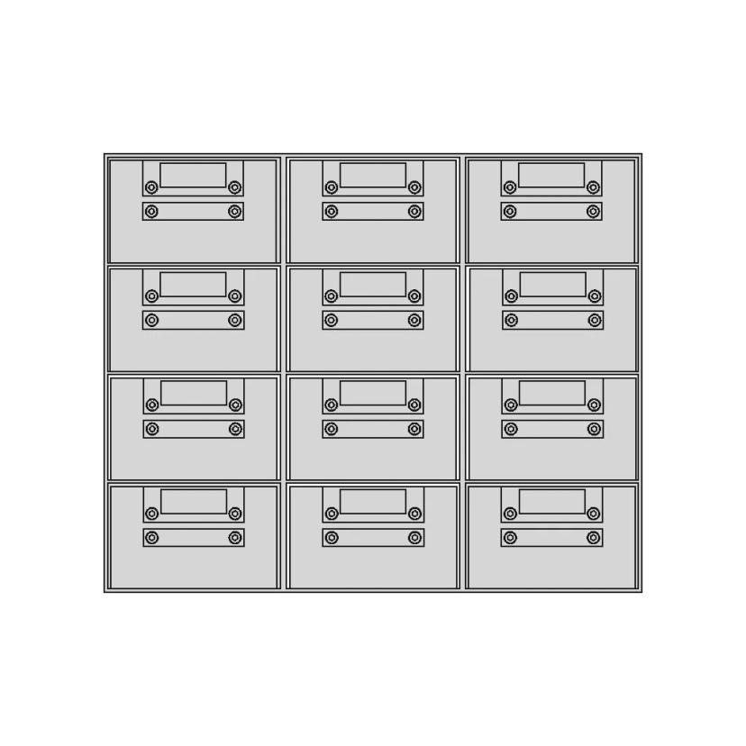Organix Modular Storage Box with 12 Drawers for Wall Mounting