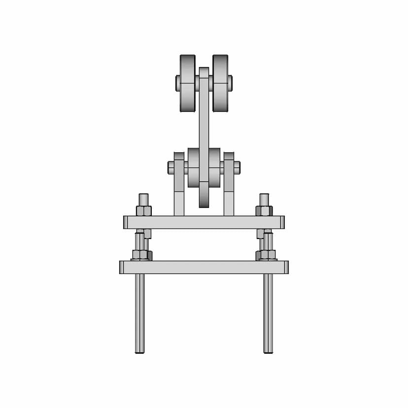 Horizontal Guide Assembly 3D CAD Model for Industrial Automation