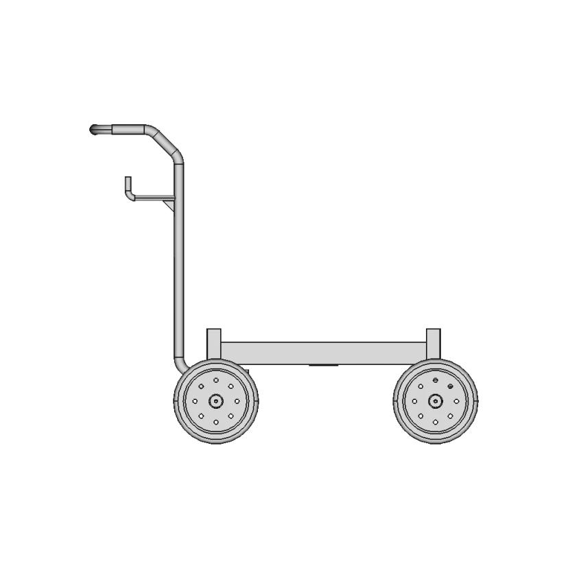 Generic Steerable Push-Type Trolley CAD Model