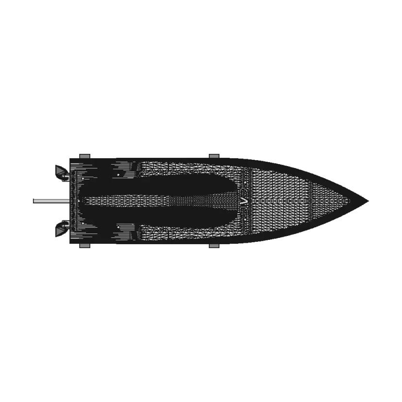 Custom RC Boat with Brushless DC Motor - CAD Model and Assembly