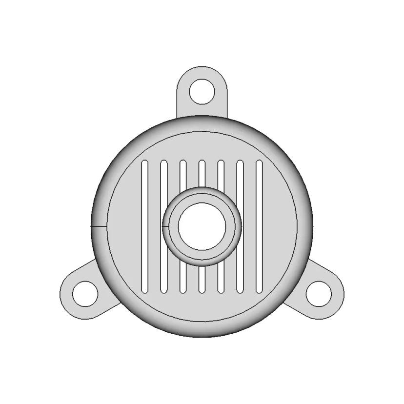 Motor Cover Solid Model for Engineering Applications