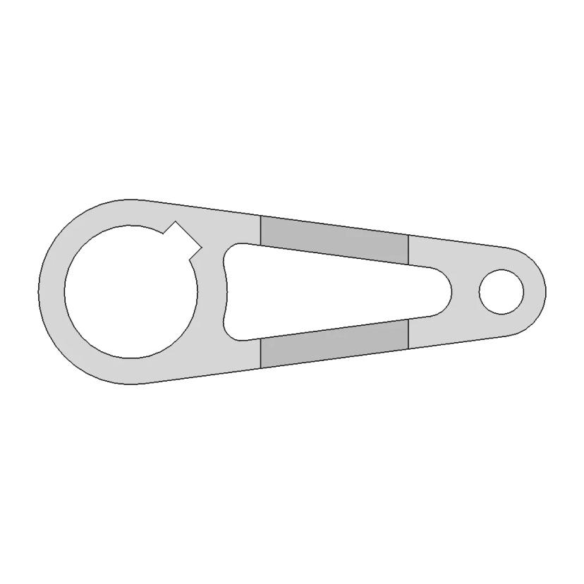 Durable Plain Carbon Steel Component with Boss and Cut Extrude Features