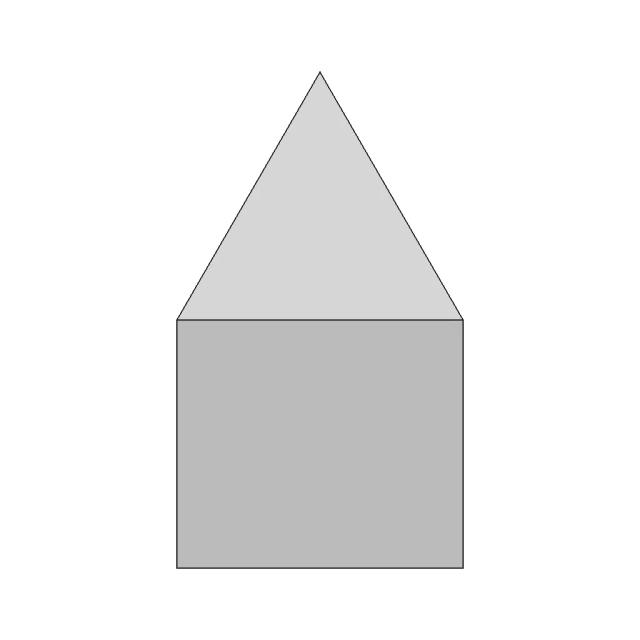 Gyrobifastigium Johnson Solid Polyhedron Model