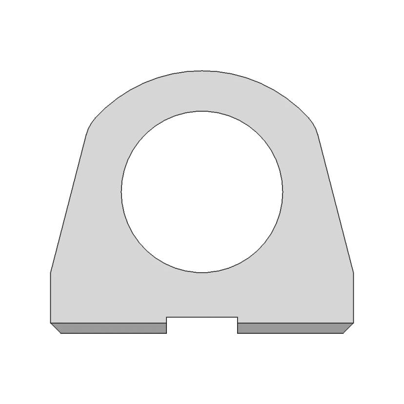 1-Inch Metal Sheet Eye Plate for Mechanical Applications