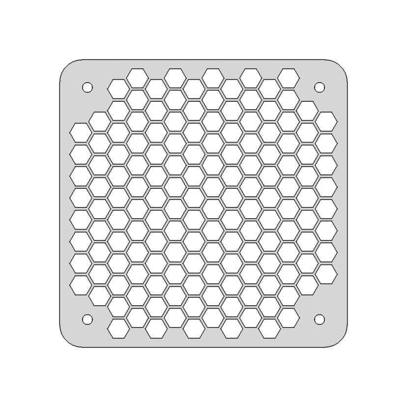 External 120mm Fan Grid with M4 Mounting for 3D Printers