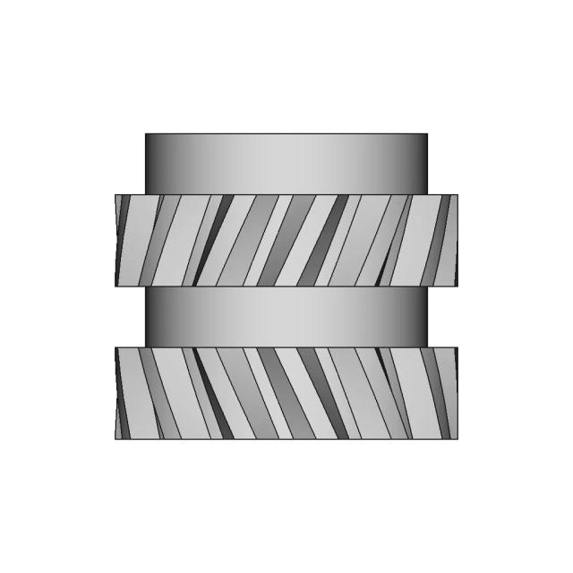 M3x4.5mm Brass Nut for Plastic Assemblies