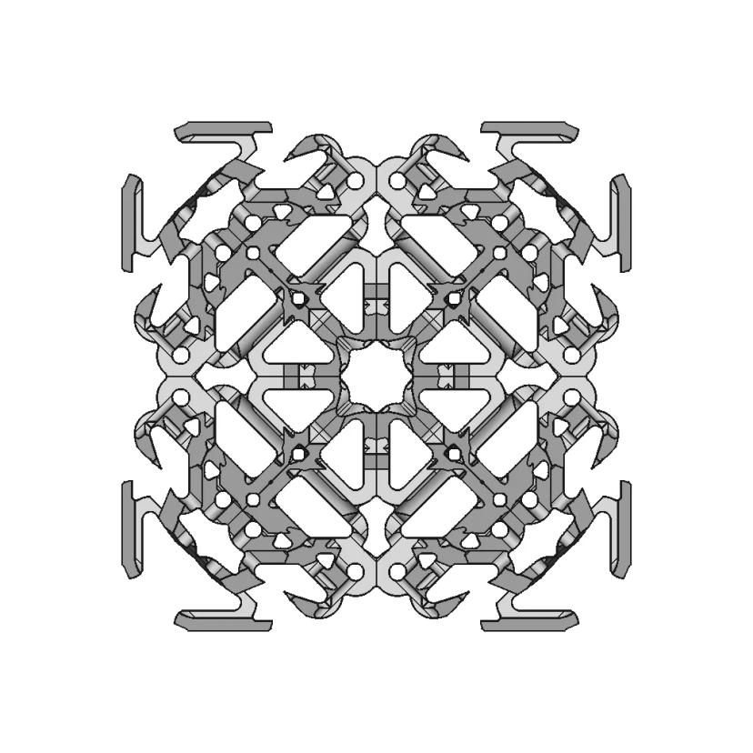 Intricate Pyramidal Abstract Sculpture Design with Open Corridors