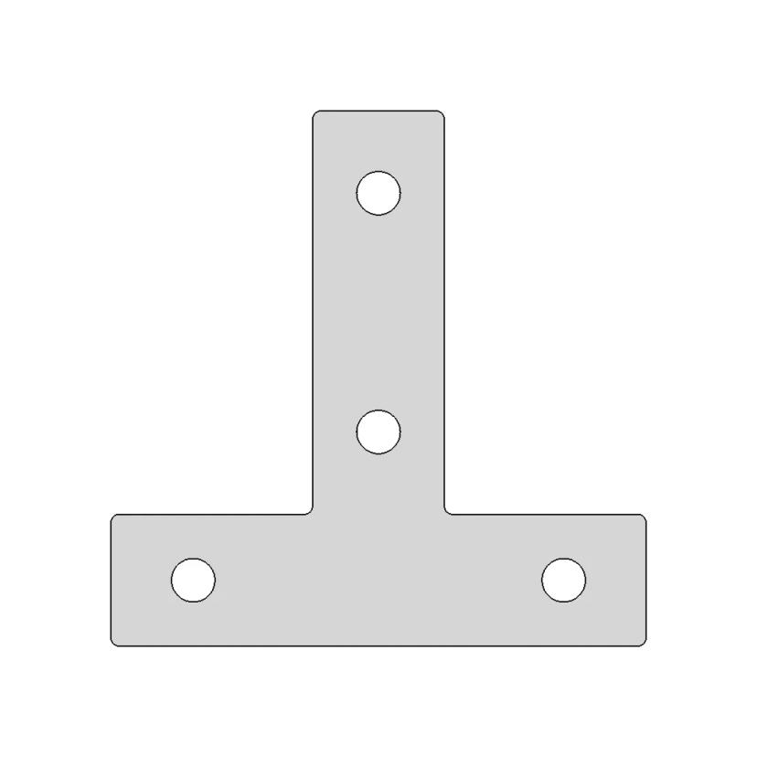 T Type Connection Plate Corner Bracket for 2020 Aluminum Profiles