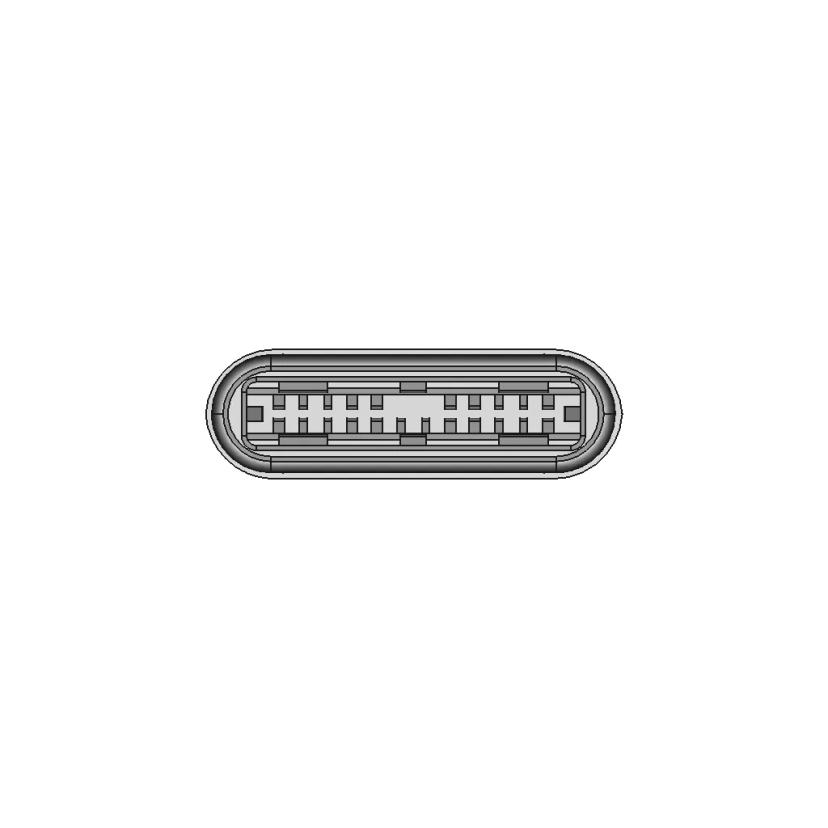 USB C Male Connector Board Housing CAD Model
