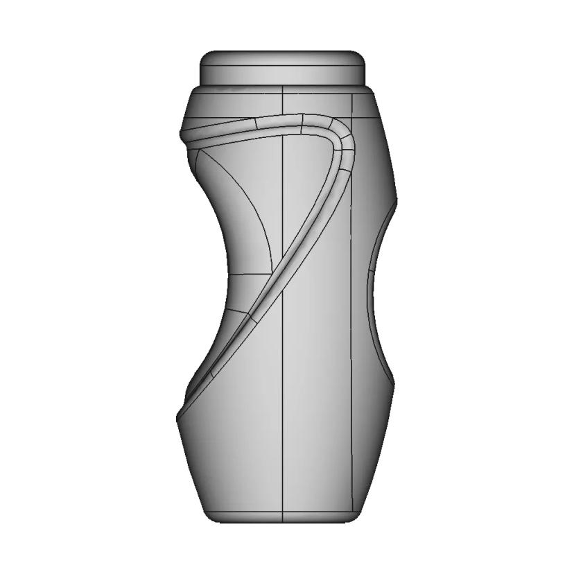 Liquid Reservoir Bottle CAD Model for Industrial Applications