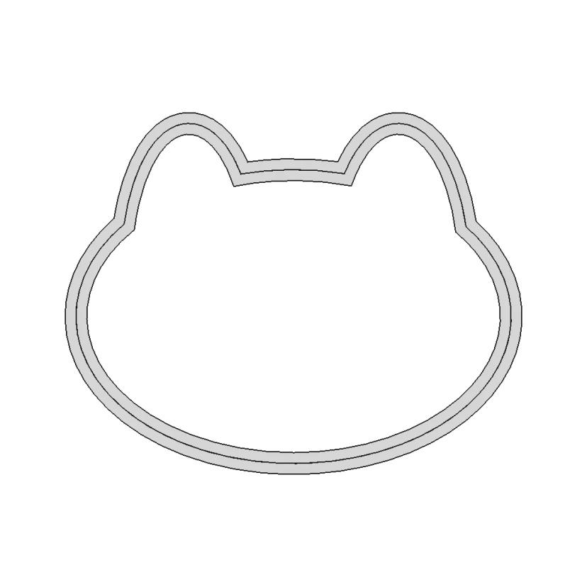 Cat-Shaped Cookie Cutter CAD Model