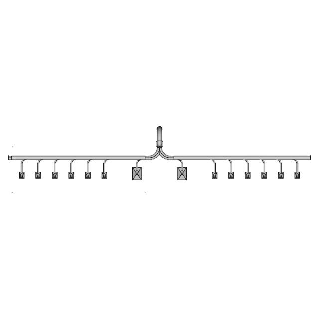 Industrial Pipe Exhaust System for Combustion Smoke Absorption
