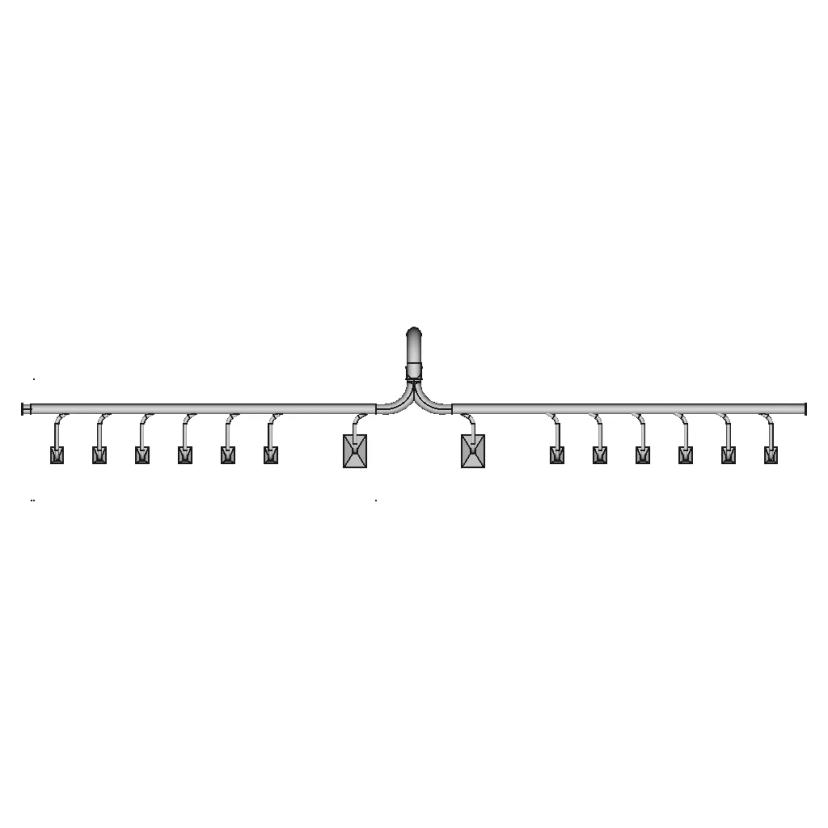 Industrial Pipe Exhaust System for Combustion Smoke Absorption