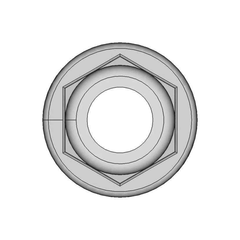 DIN 6926 M6 Hexagon Nut Technical Model