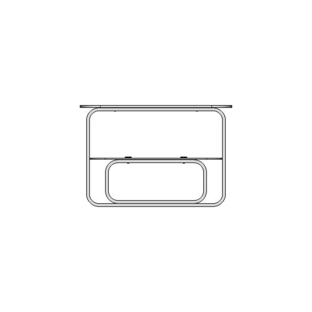 Glass Coffee Table with Wooden Frame and Glass Top