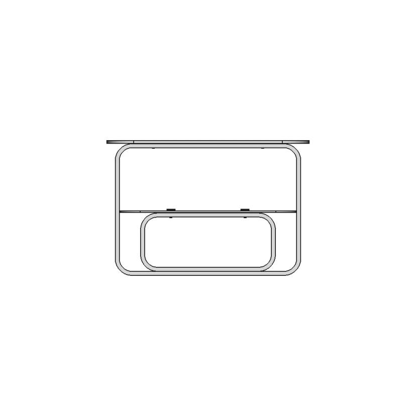 Glass Coffee Table with Wooden Frame and Glass Top