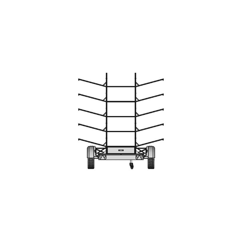 Light Kayak Transport Trailer with Steering Axle and Storage Box