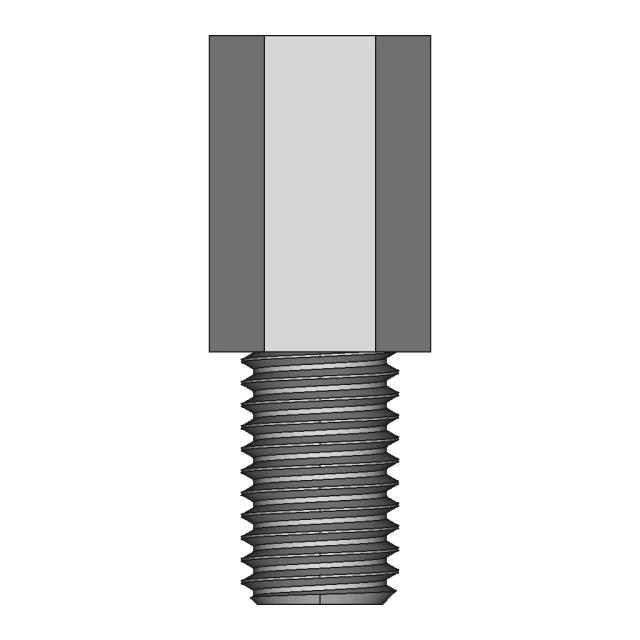 Galvanized Steel Hexagonal Spacers with M4 Male-Female Threads for Electrical Wiring