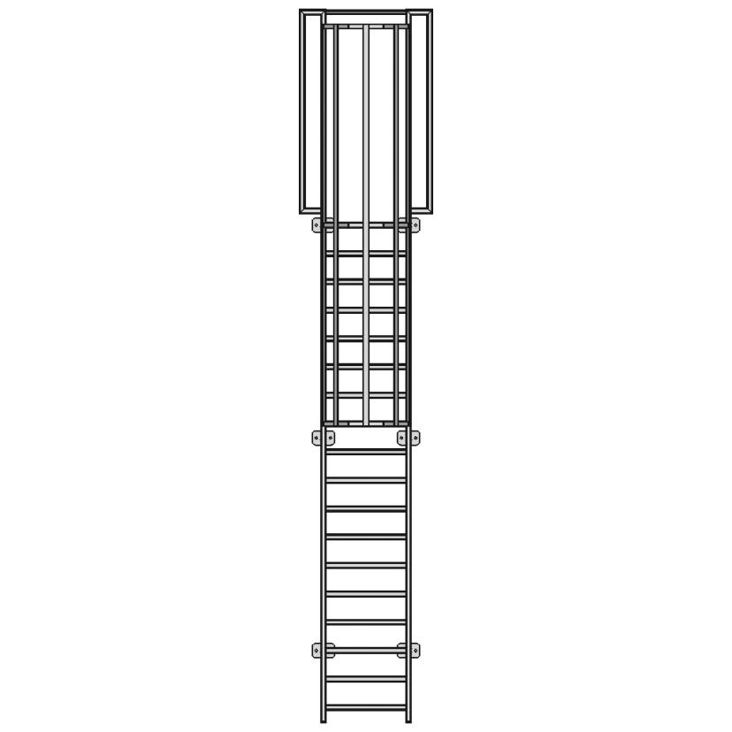 Wall Mounted Industrial Ladder 5m Height