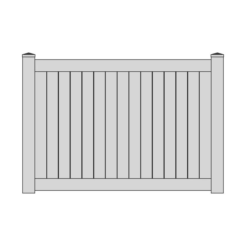 Wooden Fence Posts for Lawn and Backyard Borders