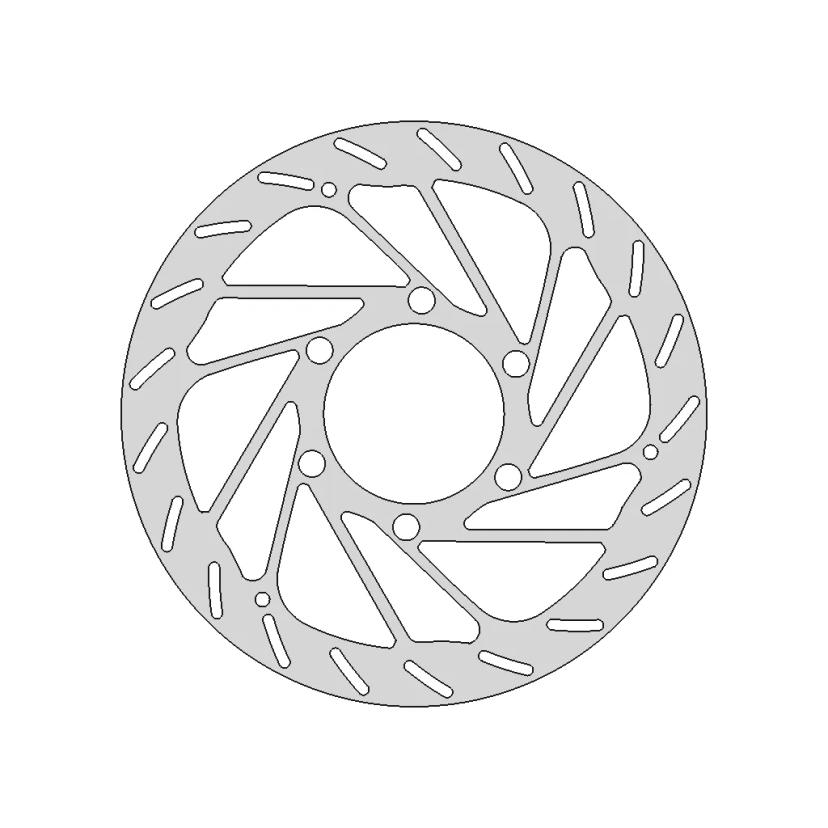 180mm Mountain Bike Brake Rotor CAD Model