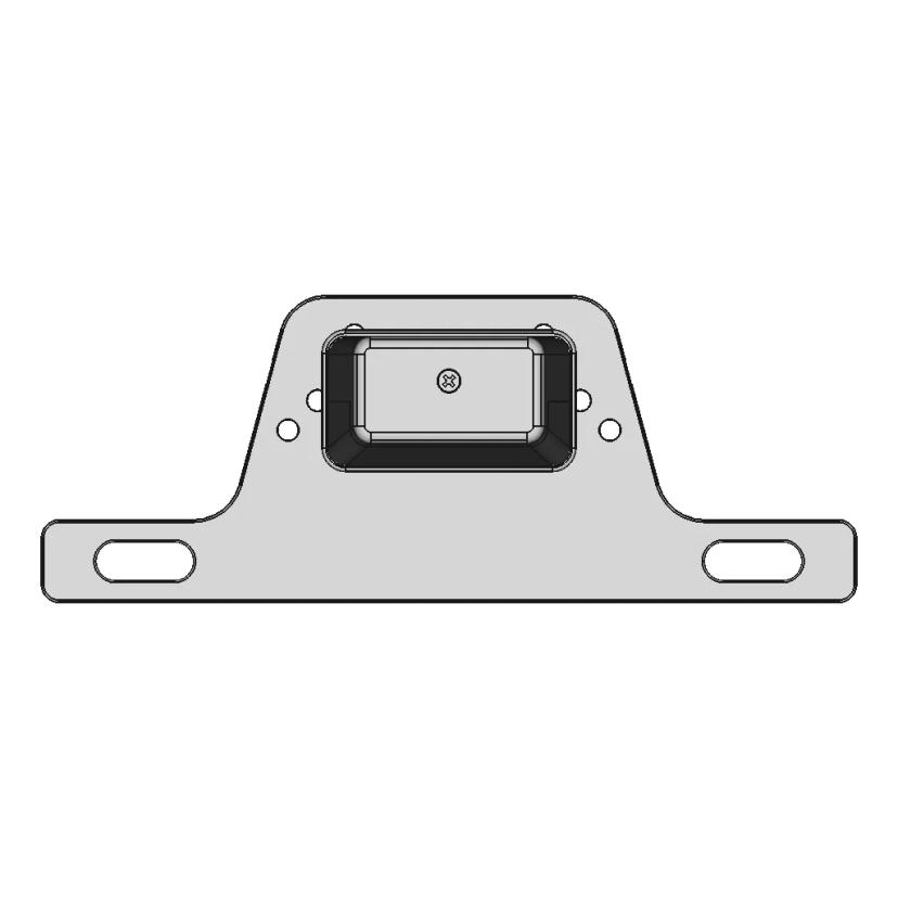 LED Trailer License Plate Light with ABS Mounting Bracket and Clear Lens
