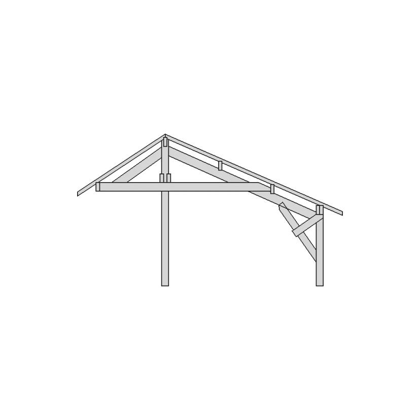 Wooden Snow Weight Simulation Model with Dowel Joinery