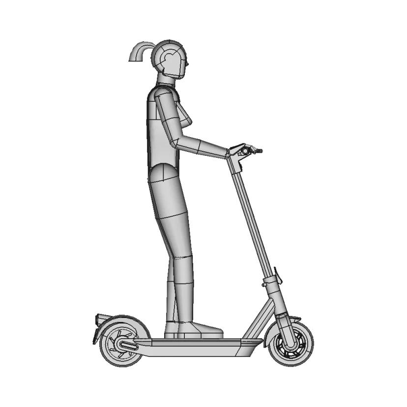 Electric Kick Scooter 3D Model for Design and Engineering