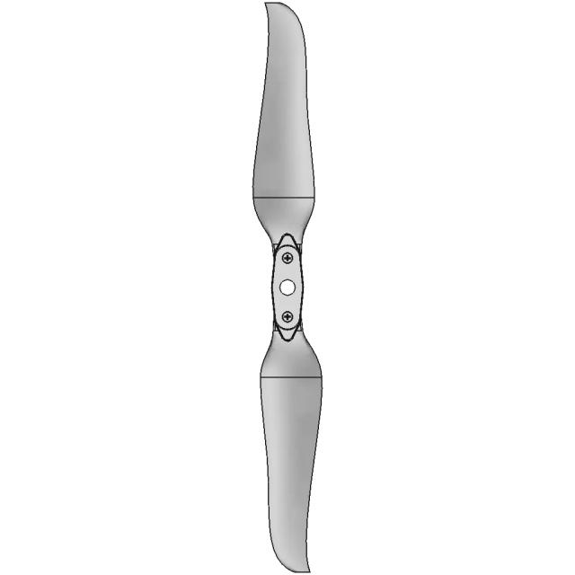 3D Model of Folding 2-Blade Propeller for RC and FPV Drones