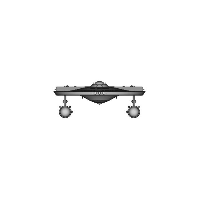 Heavy Battle Frigate Model Inspired by USS Steam Runner