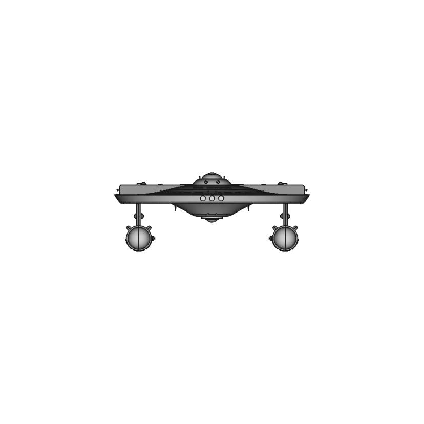 Heavy Battle Frigate Model Inspired by USS Steam Runner