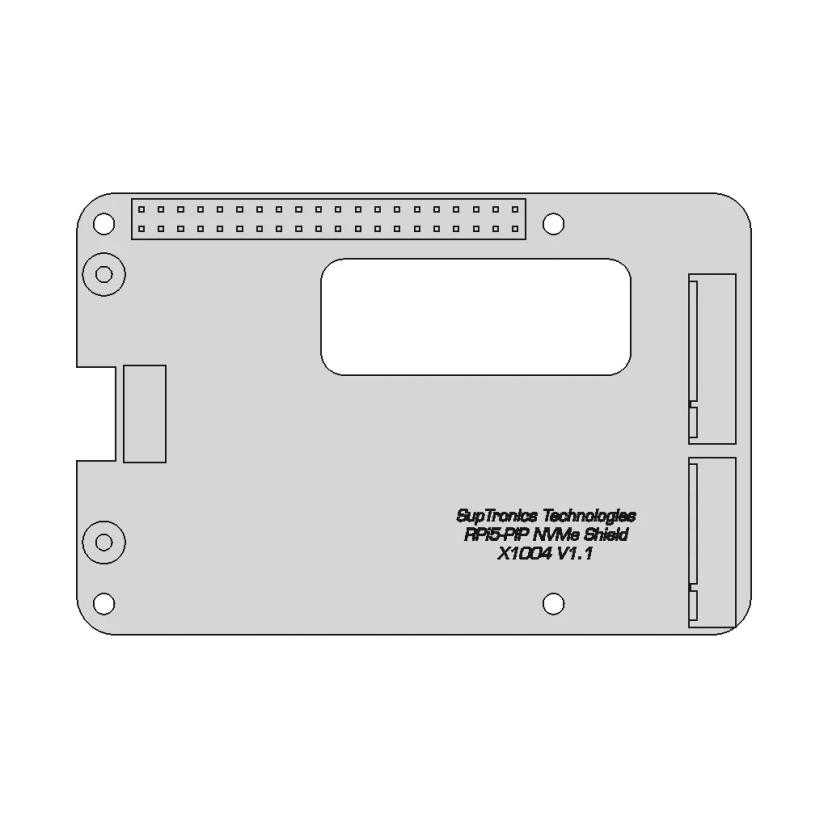 Geekworm X1004 Dual NVMe Raspberry Pi 5 HAT Shield CAD Model