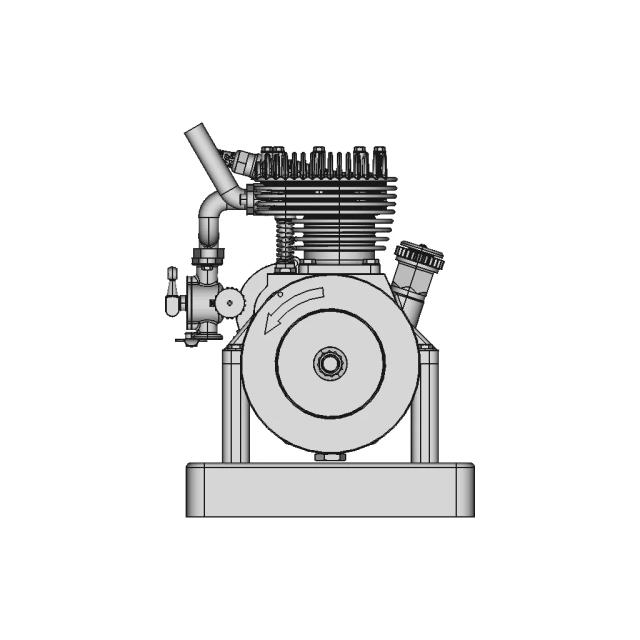 Etw Seagull 10 cc a Twin 4 Stroke Air Cooled Engine