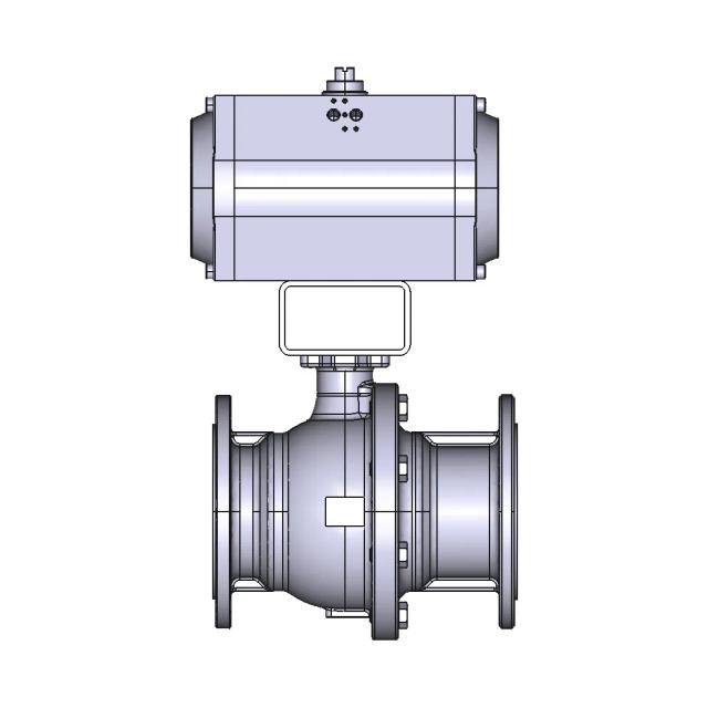 Flanged Ball Valve with Pneumatic Actuator Nodular Cast Iron — Variant 01