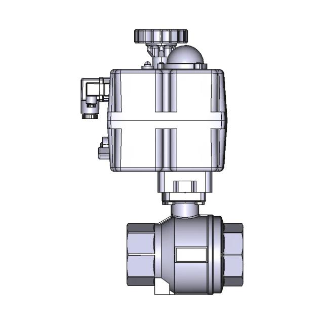 Two-Piece Stainless-Steel Ball Valve with Electric Actuator