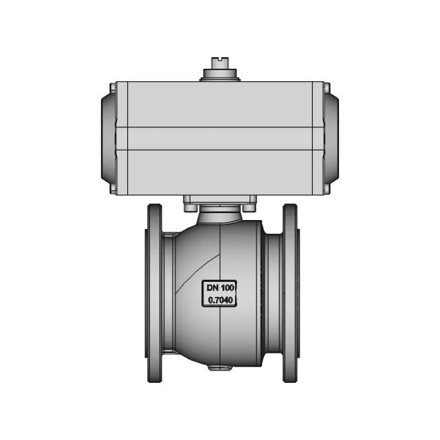 Flanged Ball Valve with Pneumatic Actuator Nodular Cast Iron — Variant 02