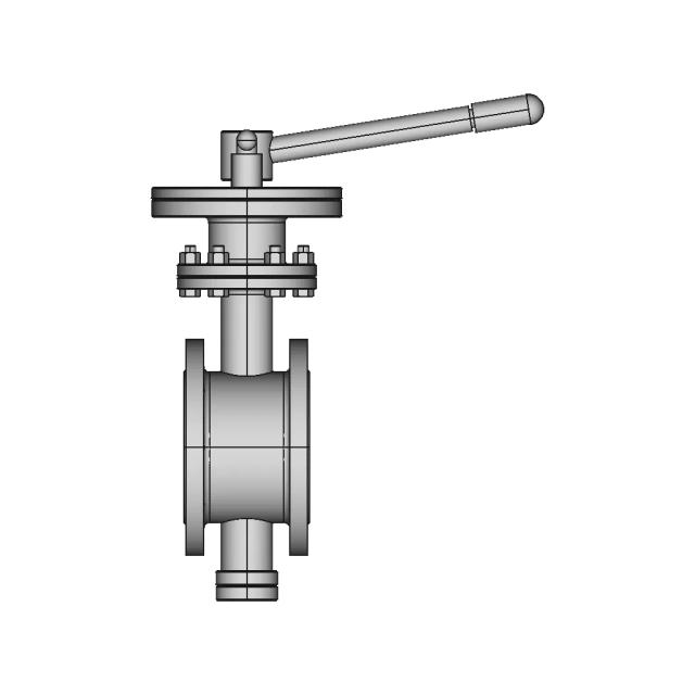 Flange Type Eccentric Butterfly Valve with Handle Drive