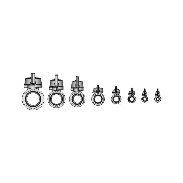 On Off Ball Valve with T Handle Female X Female Set
