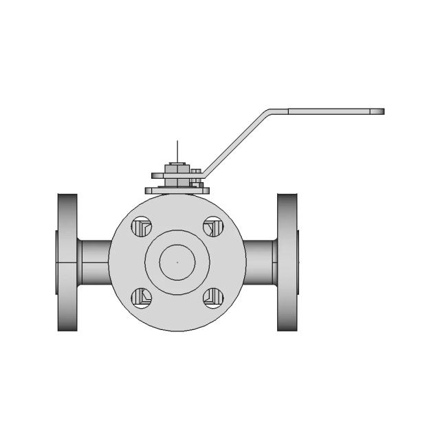 3 Way Flanged Ball Valve
